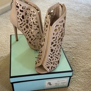 Janiko Nude Cutout Stiletto Heels